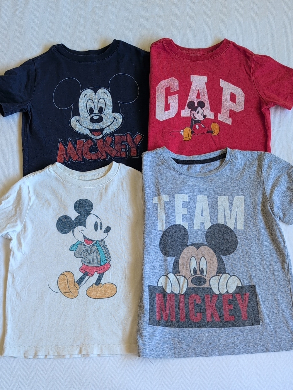 Baby Gap Boys Disney Mickey Mouse Organic Cotton T-Shirt Bundle 5T Play Lot